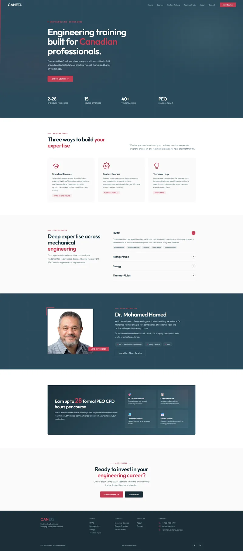 Canetco website screenshot